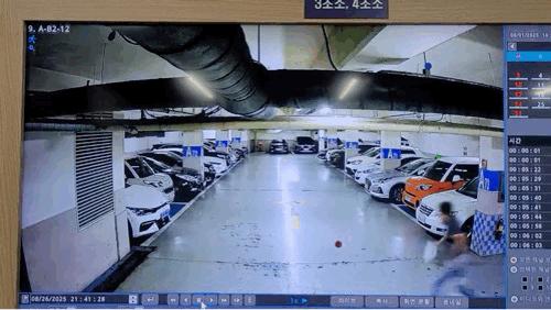 범행 당시 모습.인천지검 제공