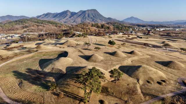 드론으로 찍은 조문국 사적지