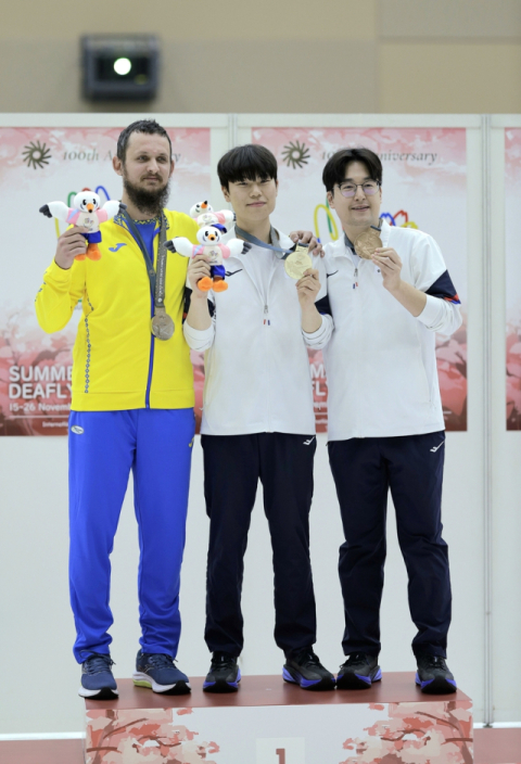 사격 男 25m 속사 권총 김태영, 도쿄 데플림픽서 銅