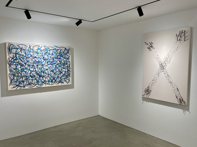 손파 개인전이 열리고 있는 어바웃갤러리 내부. 이연정 기자