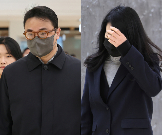 김건희 오빠 부부, 특검 첫 동시 출석···질문에는 '묵묵부답'