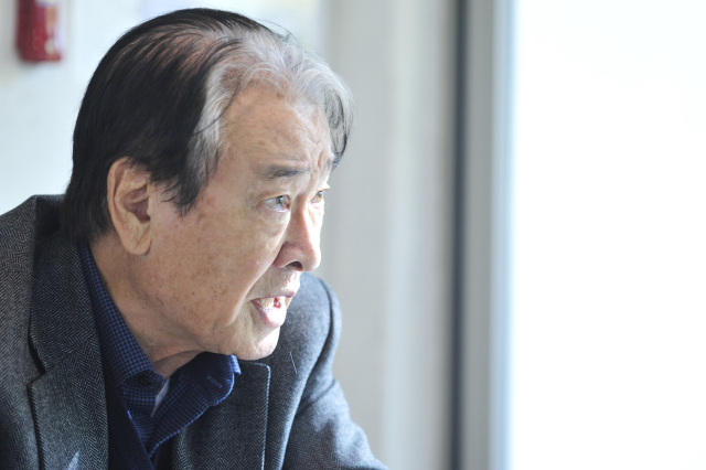 故 이순재 선생님의 데뷔 60주년 이었던 2017년 당시 인터뷰 모습. 김건표 교수 제공.