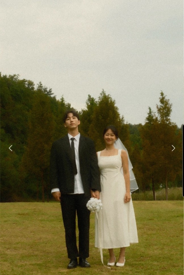 신랑 김기랑 군, 신부 이유정 양.