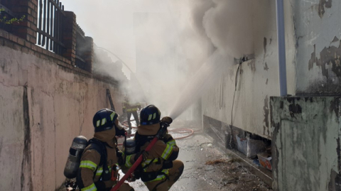 울진아파트 화재 1명 경상