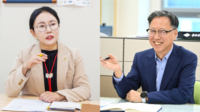 정경민 경북도의원(왼쪽), 김병곤 경북도 문화관광체육국장(오른쪽)