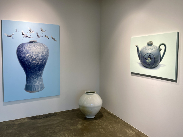 갤러리동원 앞산에서 열리고 있는 김상우 개인전 전경, 이연정 기자