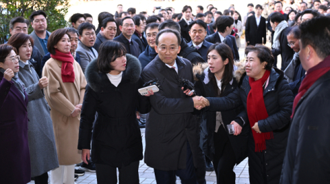 추경호 의원, 구속영장 심사 출석…