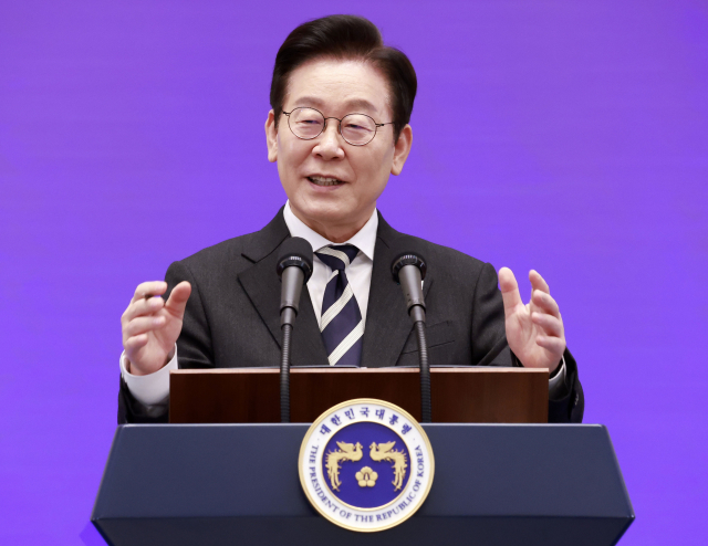 이재명 대통령이 3일 청와대 영빈관에서 열린 