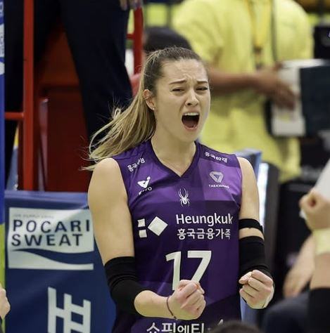 여자 프로배구 V리그 흥국생명의 주포로 활약 중인 레베카. 레베카 SNS 제공