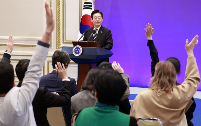 이재명 대통령이 3일 청와대 영빈관에서 열린 