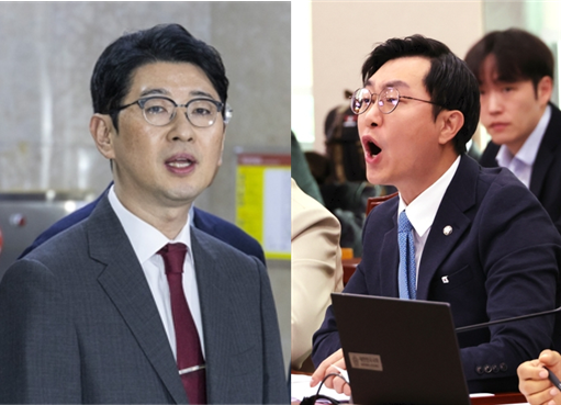 주진우 국민의힘 의원(왼쪽)과 장경태 더불어민주당 의원. 연합뉴스