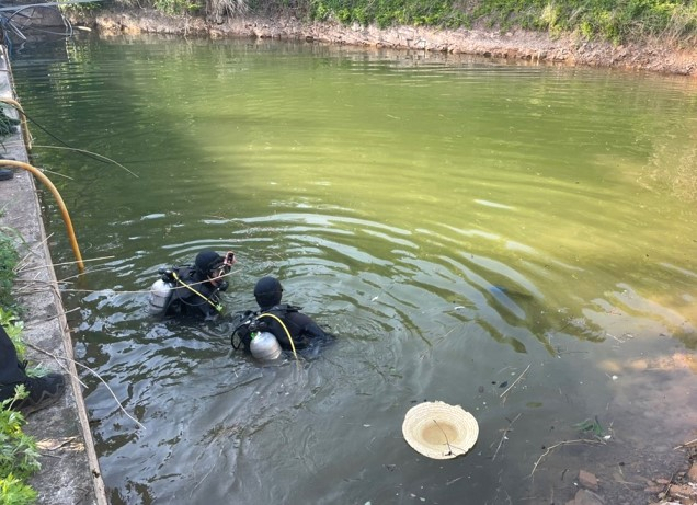 119 구조대원의 저수지 수색 작업 모습. 매일신문DB
