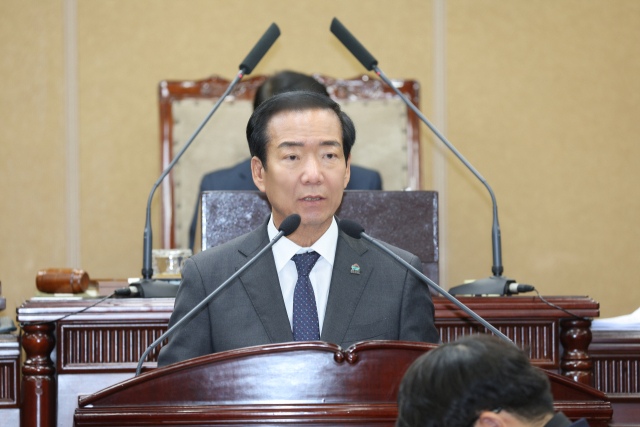 구인모 거창군수 시정연설.거창군 제공