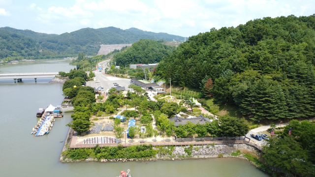 안동 월영교와 개목나루 일대가 