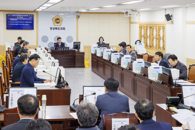 경북도의회 예산결산특별위원회 회의 모습. 경북도의회 제공