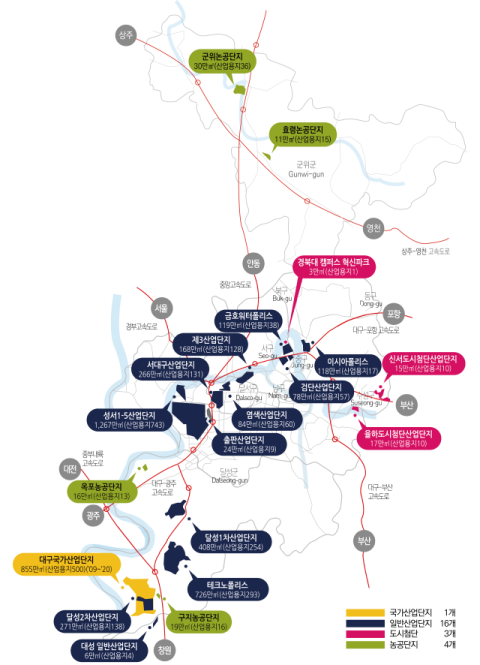 美 오스틴 공항·대기업으로 도약…대구 산단은 역성장 신호