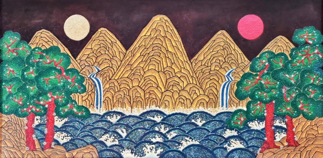 구채옻칠협회 회원전 출품작. 구채옻칠협회 제공