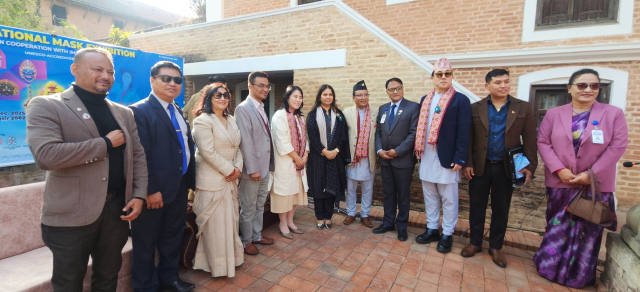 세계탈문회예술연맹이 지난 3일부터 7일까지 네팔 파탄박물관에서 한국의 탈 특별 전시를 가졌다. 이마코 제공