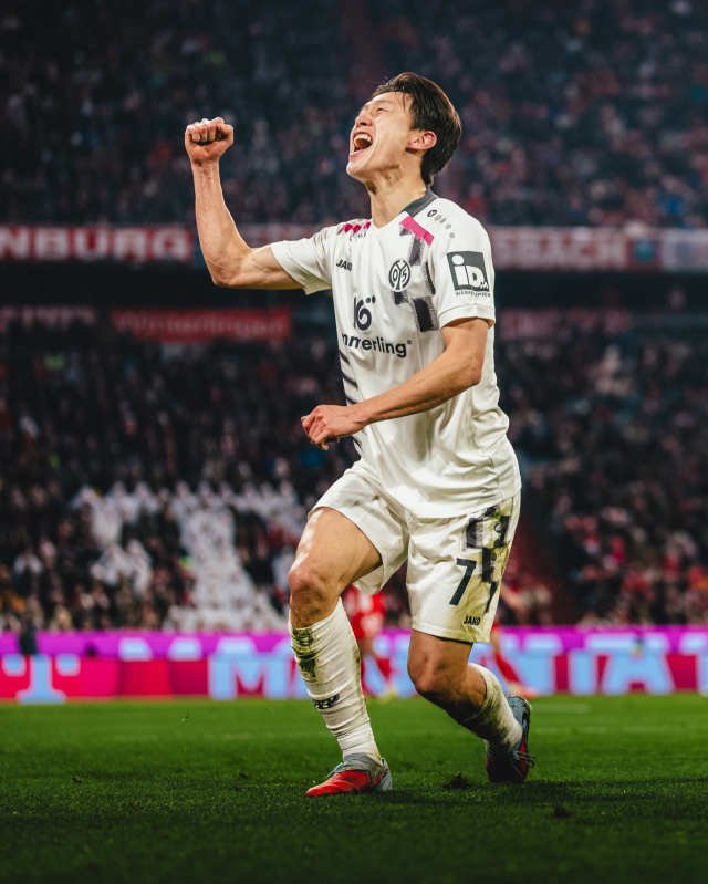 마인츠 이재성, 바이에른 뮌헨 김민재 앞에서 헤더골…두 팀 무승부