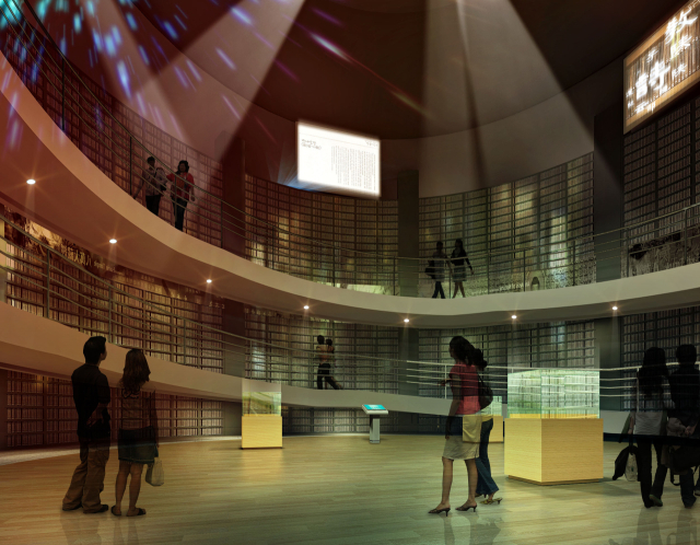 대장경테마파크 대장경전시실 전경. 합천군 제공