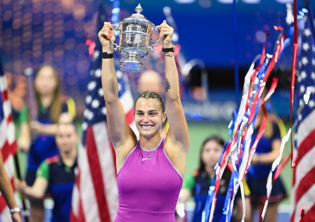 아리나 사발렌카가 여자프로테니스 