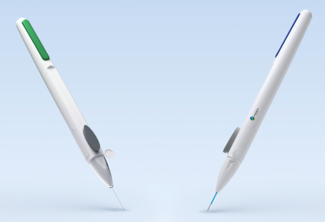 메디커넥터가 개발한 안구이식제 어플리케이터 SMO1과 SMO2 제품 사진. 메디커넥터 제공