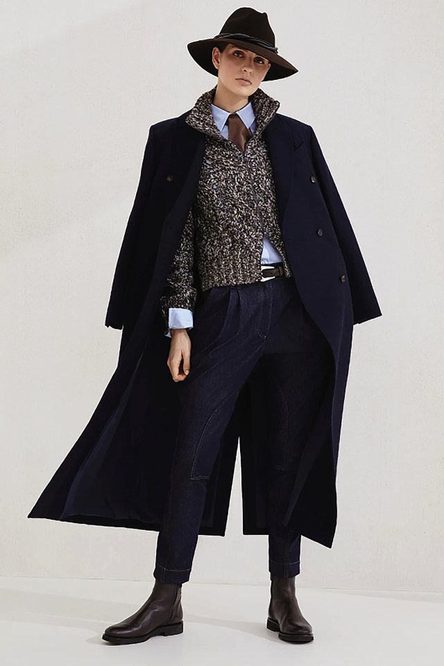 경량 울 패브릭 코트