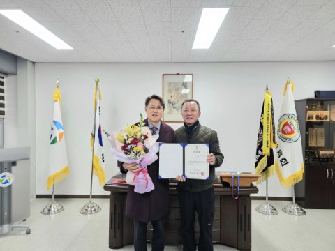 정시몬 칠곡군육상연맹회장…대한체육회장 표창장 받아 