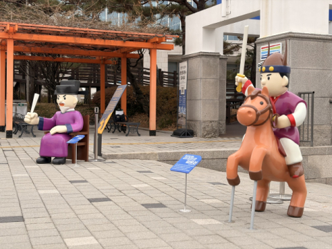 전쟁기념사업회, 어린이박물관에 '한반도의 영웅' 4인 조형물 제막