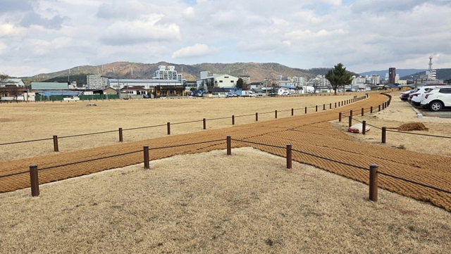 통일신라 북궁 터로 추정되는 경주시 성동동 전랑지. 경주시 제공