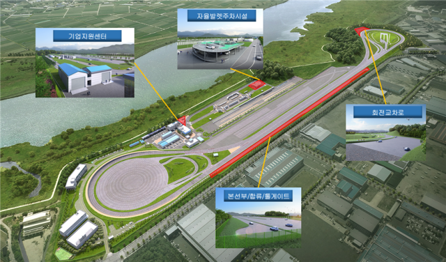 대구 달성군 구지면에 들어서는 미래모빌리티 자율주행 평가 플랫폼 조감도. 대구시 제공