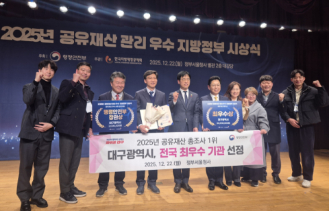 대구시, '공유재산 우수 지자체' 2개 부문 수상 