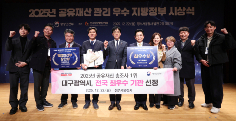 대구시, '공유재산 우수 지자체' 2개 부문 수상 