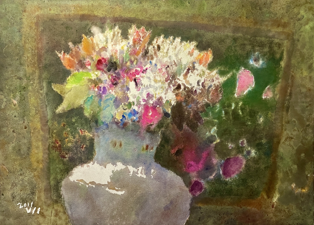 정우범, 판타지아, 90.9x65.1cm, watercolor, acrylic and india ink on arches paper, 2011