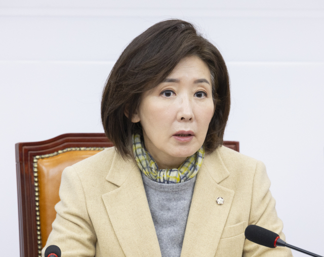 국민의힘 나경원 지방선거 총괄기획단 위원장이 23일 국회에서 지선 총괄기획단 전체 회의에서 발언하고 있다. 연합뉴스