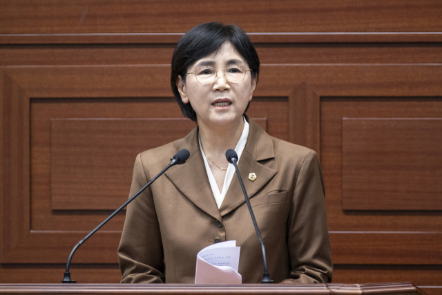 청도군수에 출사표를 던진 재선의 이선희 경북도의원. 경북도의회 제공