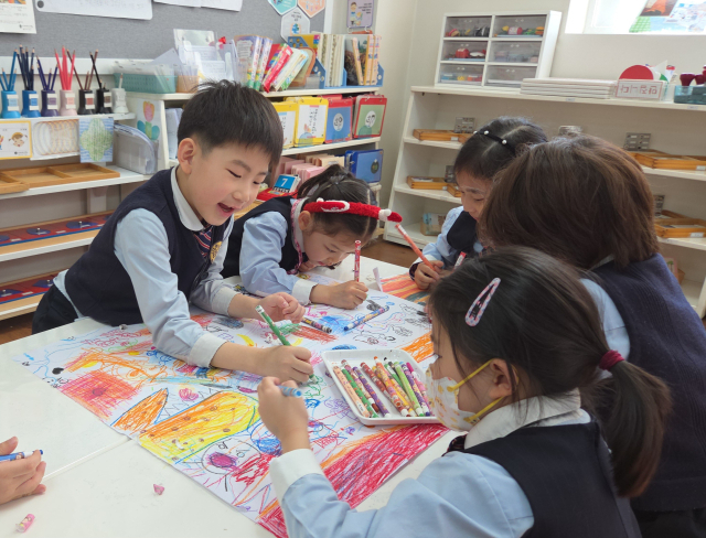 IB PYP 후보학교인 대구 이본유치원 수업 모습. 이본유치원 제공