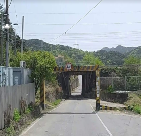 노후된 경북 구미 장흥마을의 오동제2구교 철도횡단박스. 구미시 제공