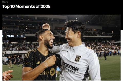 '손흥민이 중심' LAFC, 올해 최고의 순간 10장면 중 3장면은 손흥민
