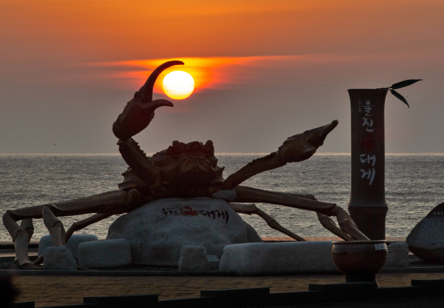 울진 황금대게공원 일출 모습. 울진군 제공