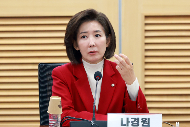 국민의힘 나경원 의원이 24일 국회의원회관에서 열린 온라인 접속국가 표시제 입법을 위한 정책토론회에 참석해 발언하고 있다. 연합뉴스