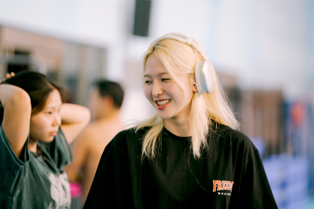 훈련 준비중인 김민정. 경북도체육회 제공.