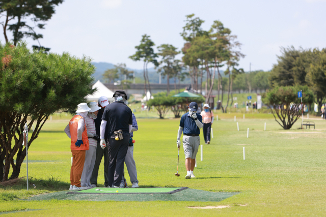 경북 도내 한 파크골프장에서 상금이 걸린 대회가 진행되고 있다. 매일신문DB