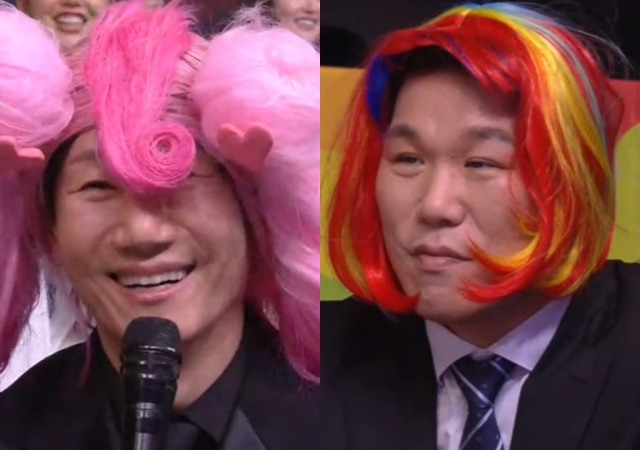 2025 SBS 연예대상에서 지석진, 서장훈. SBS