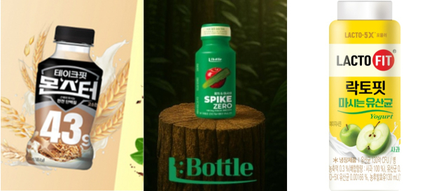 건강 관리에 도움이 된다는 점을 강조하는 음료 제품이 빠르게 늘어나고 있다. 사진은 왼쪽부터 