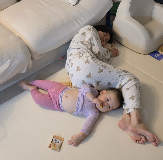 태서가 과자를 먹는 시간도 쪽잠이 가능하다.