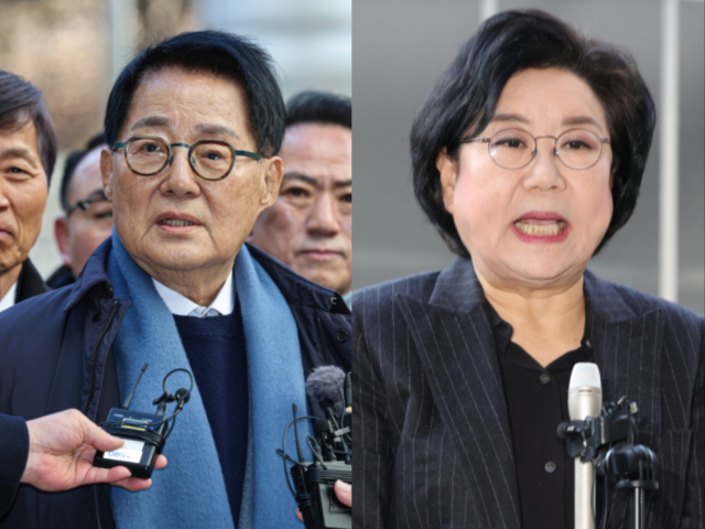 박지원 더불어민주당 의원, 이혜훈 기획예산처 장관 후보자. 연합뉴스