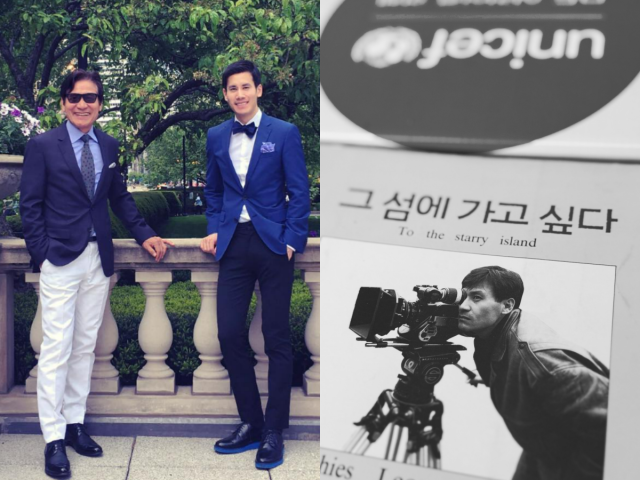 故 안성기와 아들. 안다빈 인스타그램 캡처