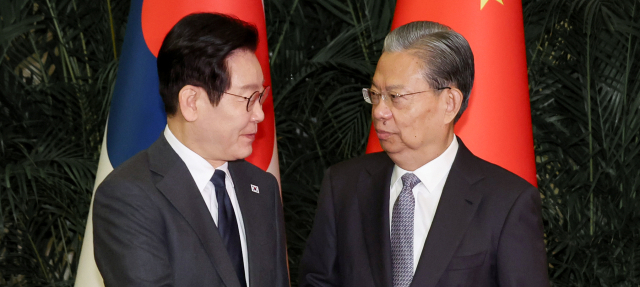 中 자오러지 만난 李 대통령 