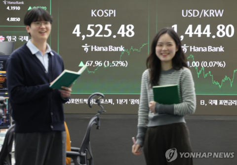 뒷심 발휘한 코스피, 사상 첫 4520선 돌파…삼성전자·SK하이닉스 동반 강세 전환